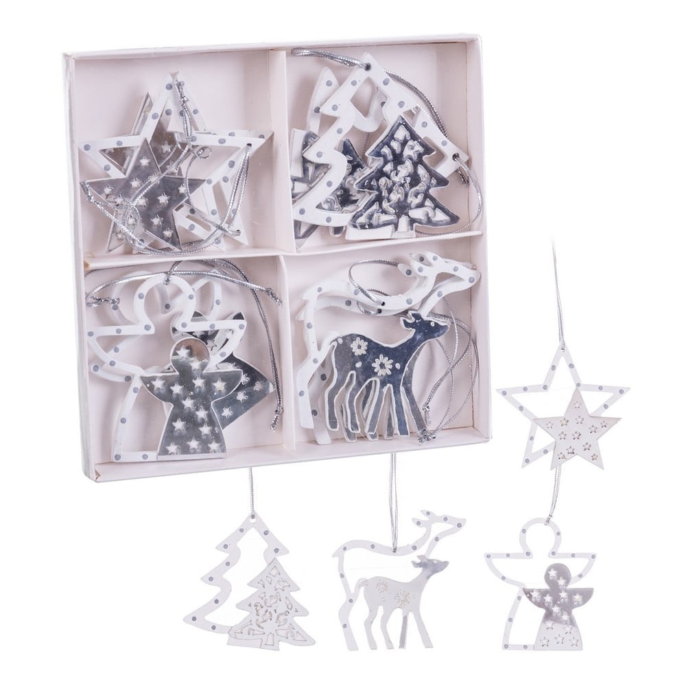 Fa karácsonyfadísz készlet 8 db-os 6 cm – Casa Selección