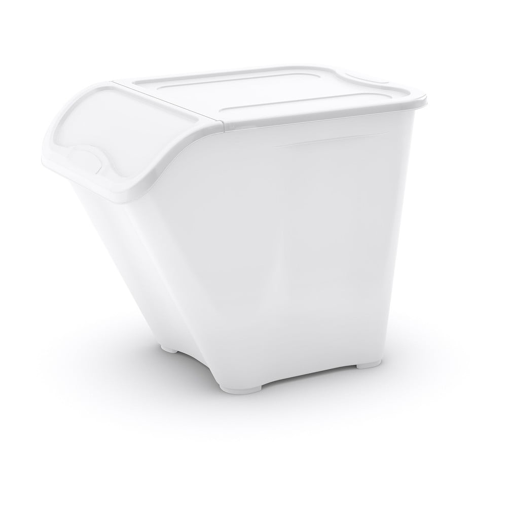 Fehér fedeles műanyag tárolódoboz 55x39x46 cm All In Box – KIS