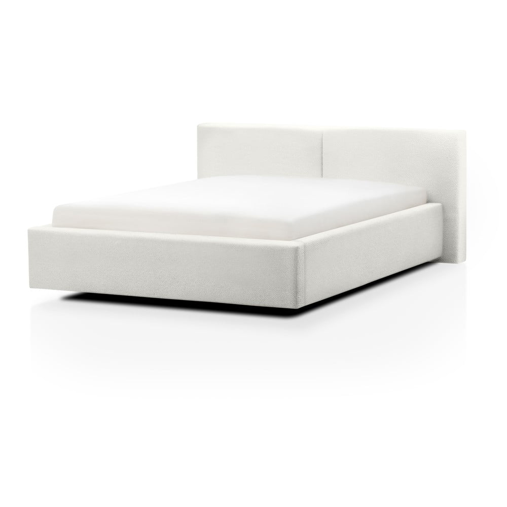 Fehér kárpitozott franciaágy ágyrács nélkül 180x200 cm Cube – Meise Möbel