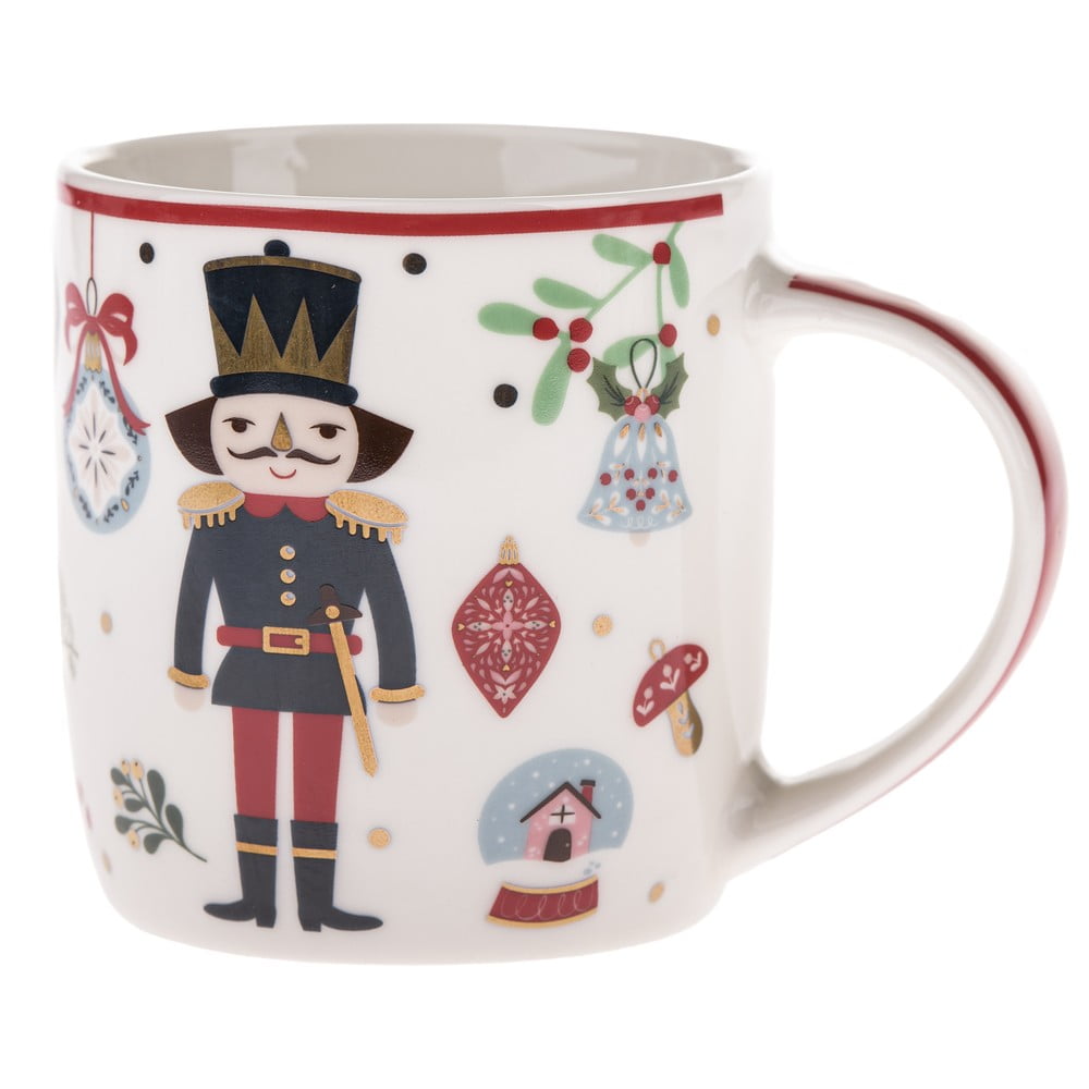 Fehér porcelán bögre karácsonyi mintával 370 ml Jolly – Dakls