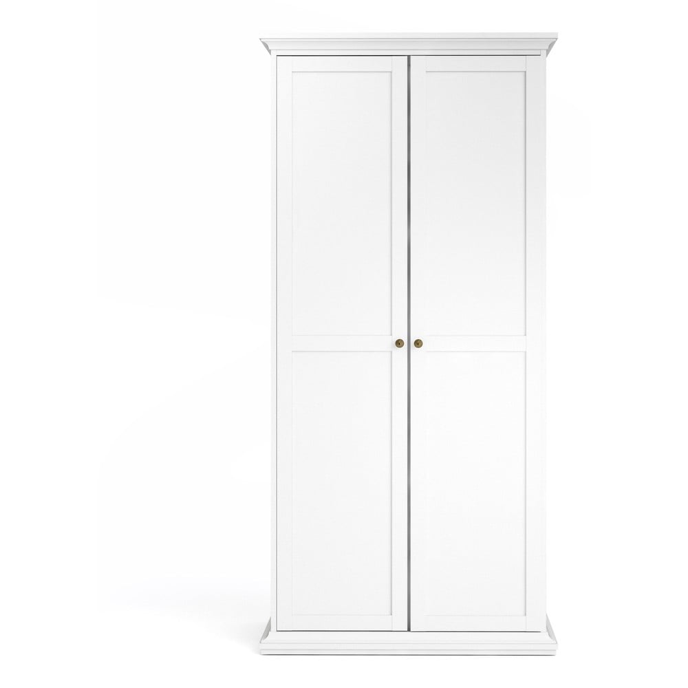 Fehér ruhásszekrény 96x201 cm Paris – Tvilum