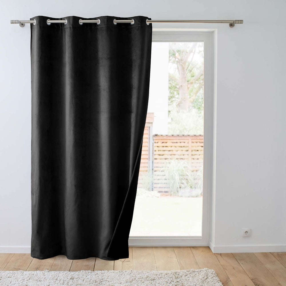 Fekete bársony termo függöny 140x260 cm Polarchic – douceur d'intérieur