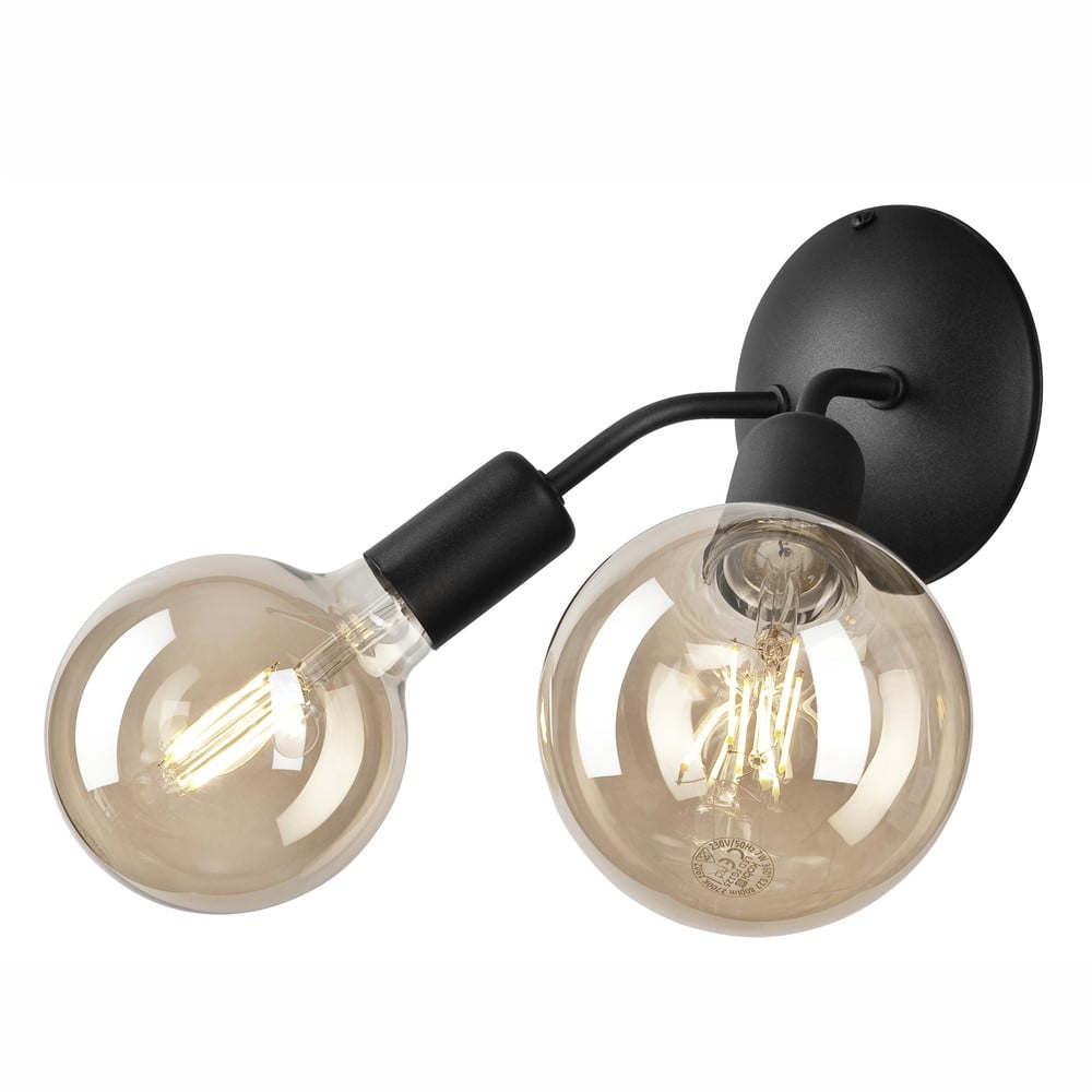 Fekete fali lámpa Viggo – LAMKUR