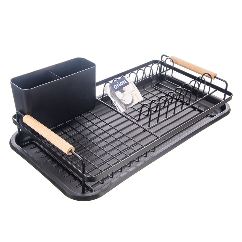 Fekete fém edényszárító 43x28