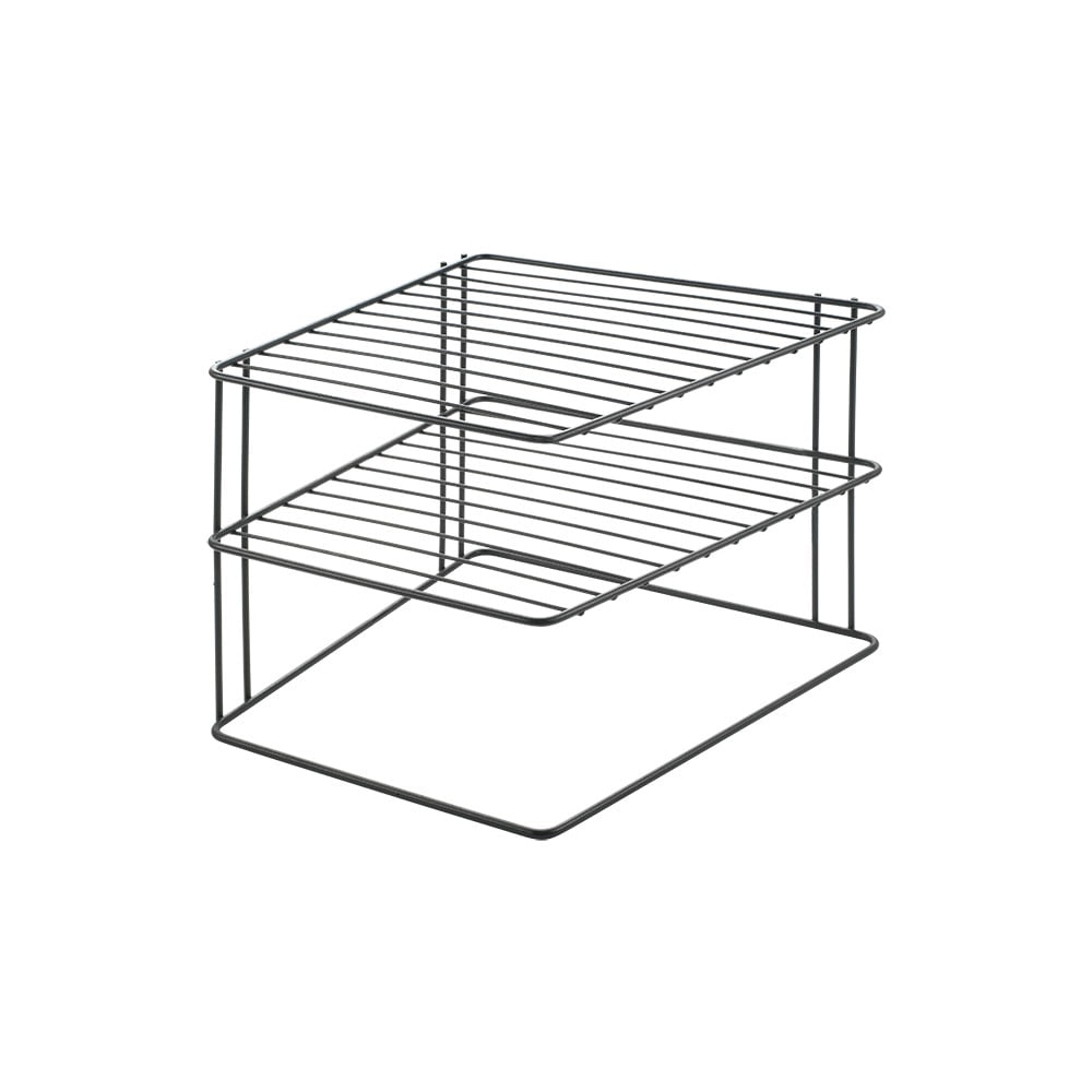 Fekete rozsdamentes acél kiegészítő polc 25x25 cm Palio – Metaltex