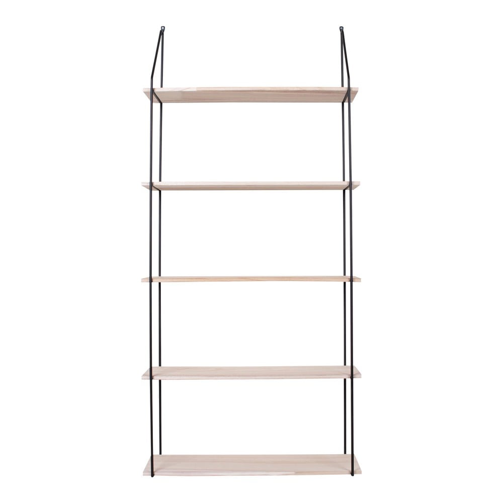 Fekete többszintes polc tömör paulownia fából Eindhoven - House Nordic