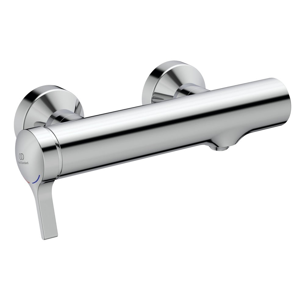 Fényes ezüstszínű csaptelep zuhanyhoz