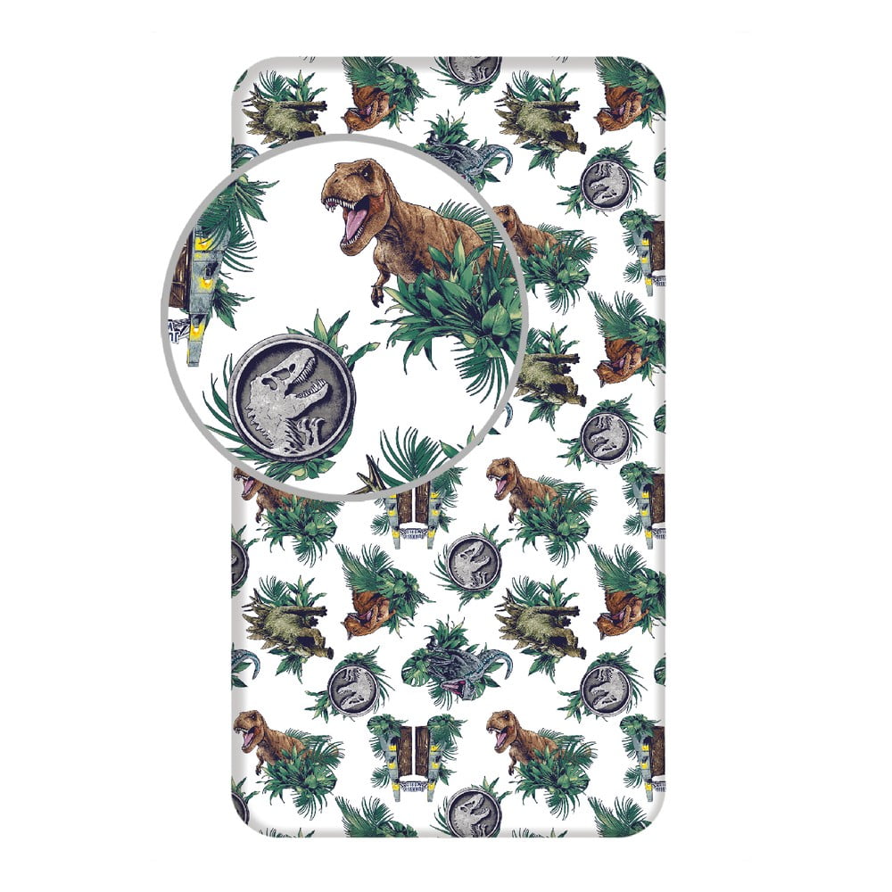 Gumis pamut gyerek lepedő 90x200 cm Jurassic World "Roar" – Jerry Fabrics