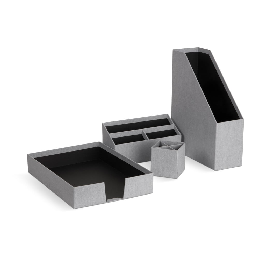 Karton rendszerező szett 4 db-os Hugo Canvas Paper Laminate – Bigso