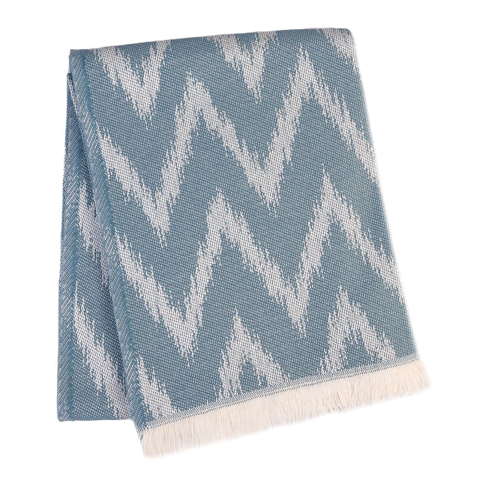 Kék pamutkeverék takaró 140x180 cm Mallorca – Euromant