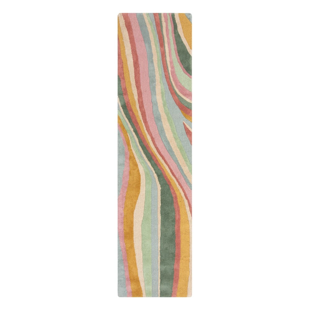 Kézi szövésű gyapjú futószőnyeg 60x230 cm Abstract Flow – Flair Rugs