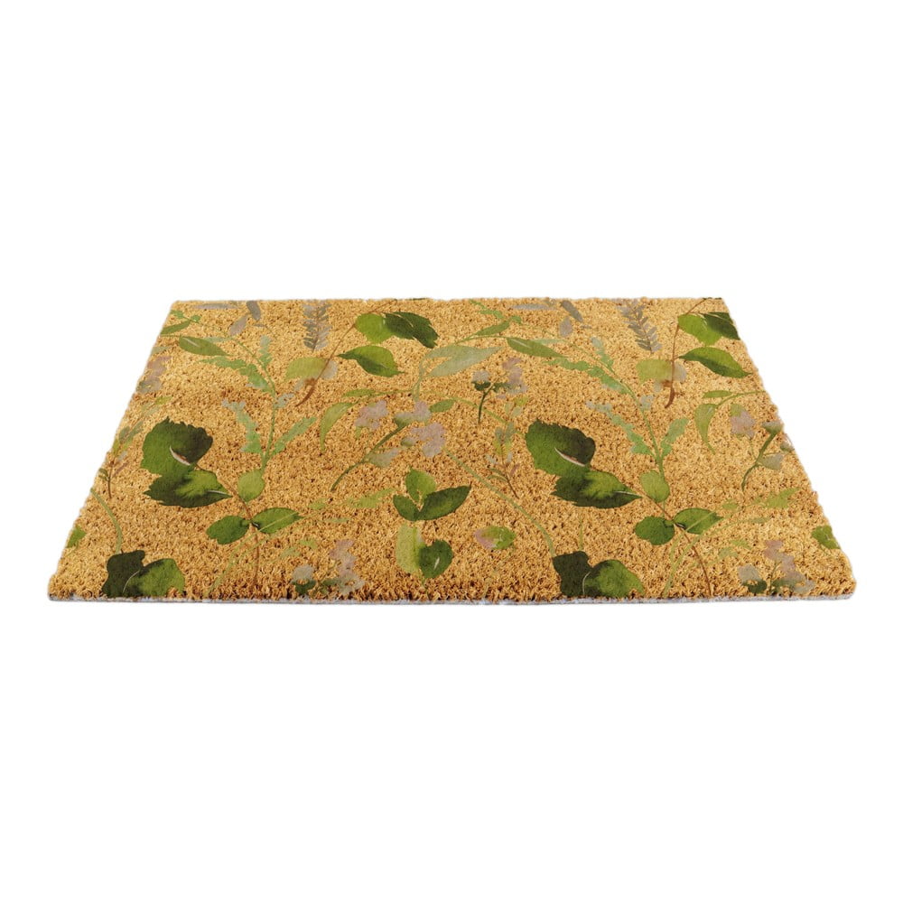 Kókuszrost lábtörlő 40x60 cm Watercolour Leaves – Artsy Doormats