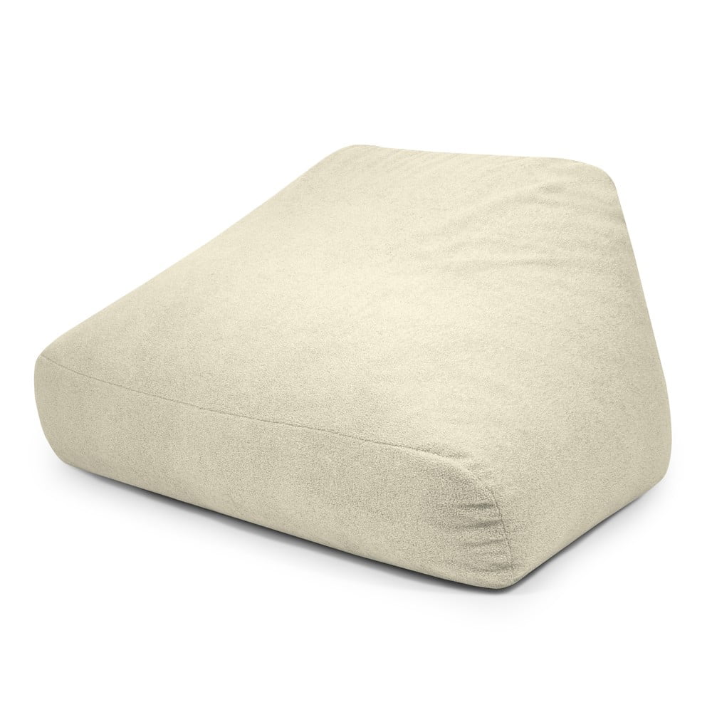 Krémszínű buklé babzsákfotel Sofa Snug – SLOWDOWN