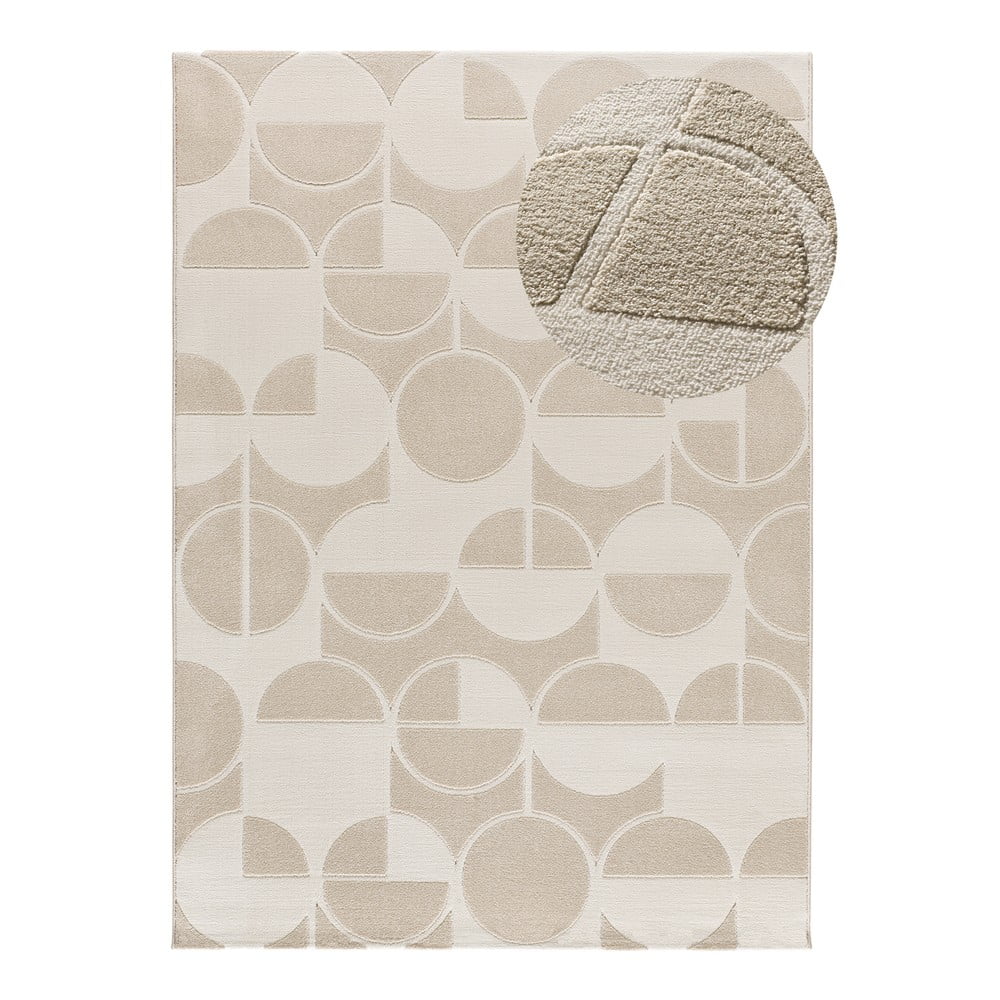 Krémszínű-elefántcsont színű szőnyeg 80x150 cm Flora – Universal