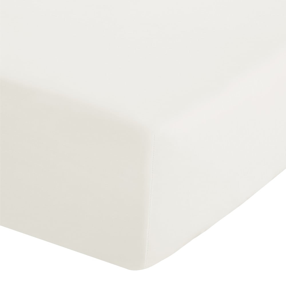 Krémszínű gumis perkál lepedő 135x190 cm Easy Iron Percale – Catherine Lansfield