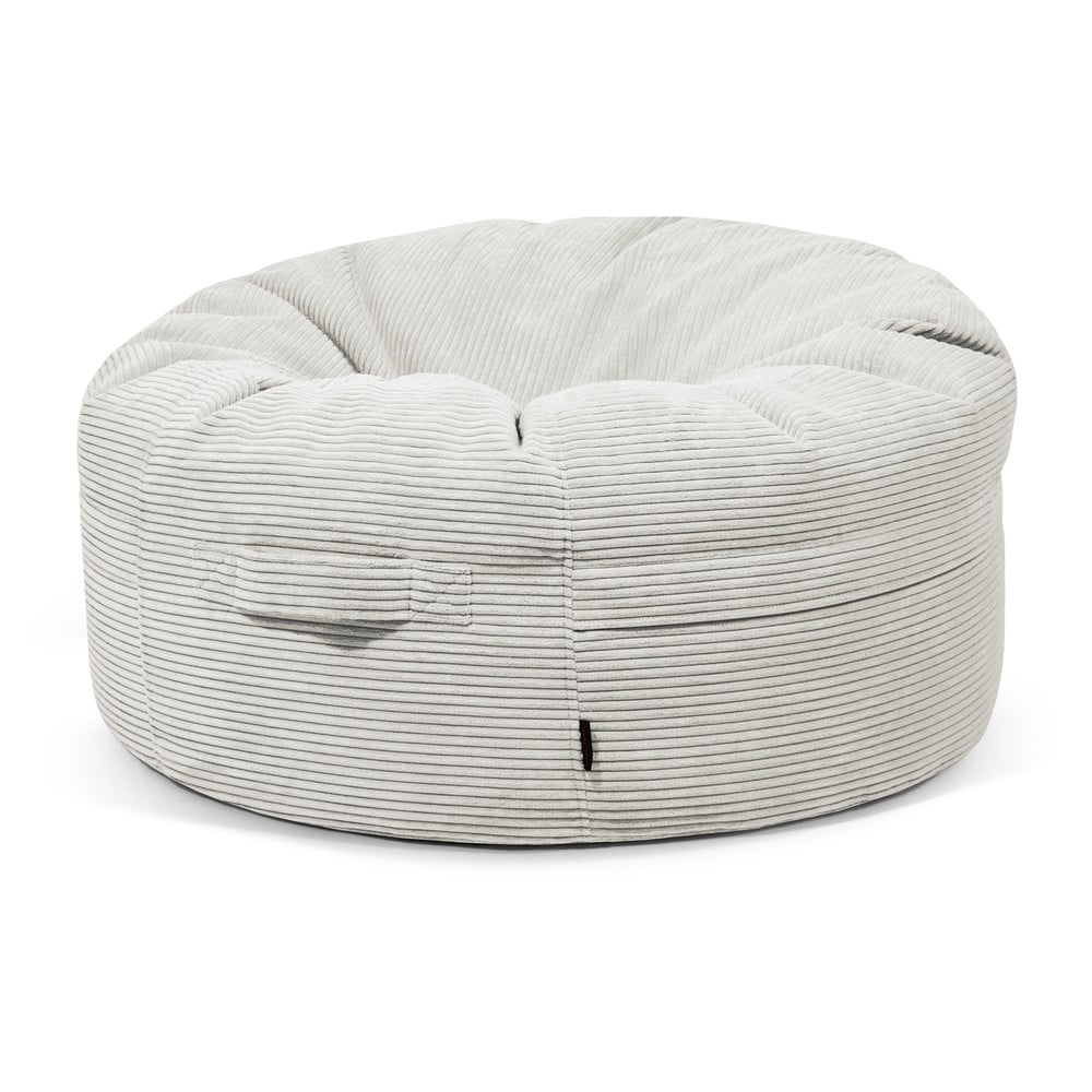 Krémszínű kordbársony babzsákfotel Roll 105 – SLOWDOWN