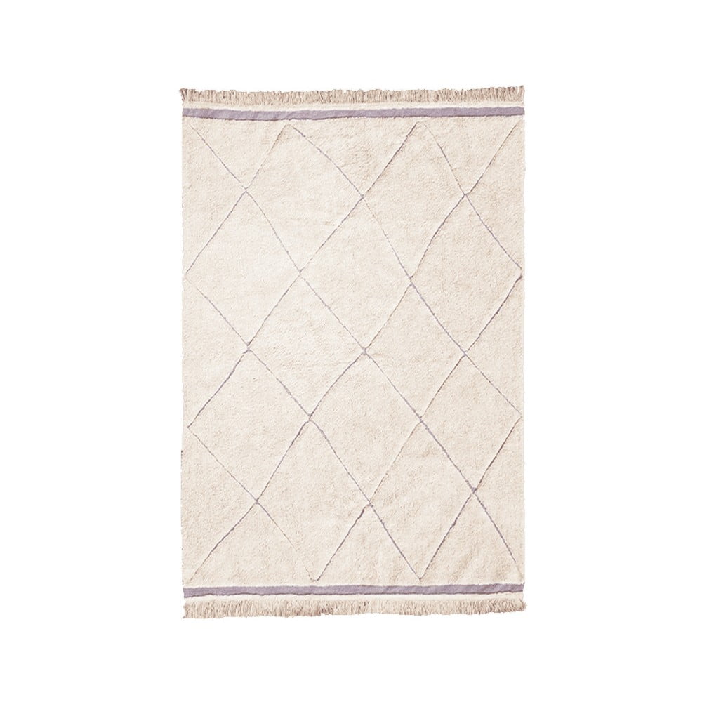 Krémszínű mosható kézi szövésű pamut szőnyeg 140x200 cm Bereber – Lorena Canals