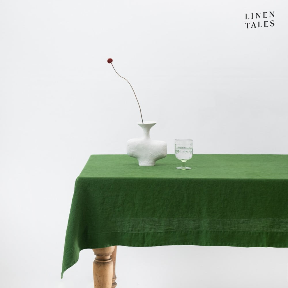 Len asztalterítő 140x200 cm True Green – Linen Tales