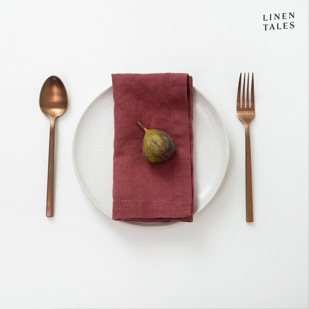Len szalvéta szett 2 db-os 40x40 cm Marsala – Linen Tales