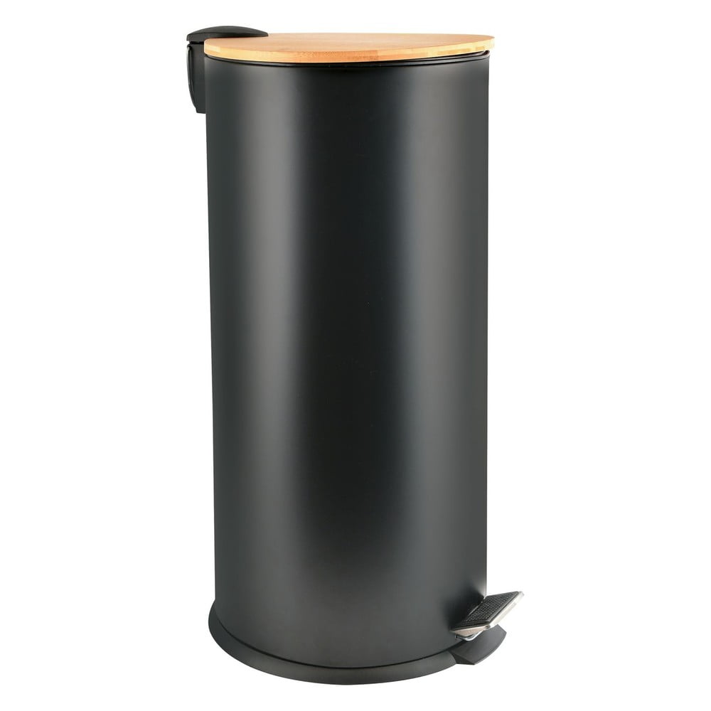 Matt fekete acél pedálos szemetes 30 l   Adonis – Spirella