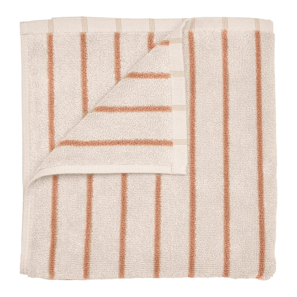 Narancssárga-bézs frottír bio pamut fürdőlepedő 70x140 cm Arto – Blomus