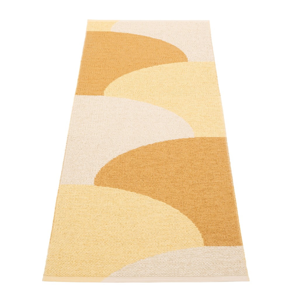 Okkersárga kültéri-beltéri futószőnyeg 70x180 cm Hill Ochre Pale Yellow – Pappelina