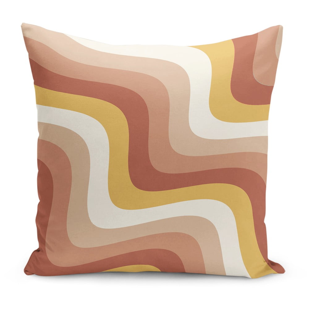 Párnahuzat 43x43 cm Creamy Strawberry Swirl – Mila Home