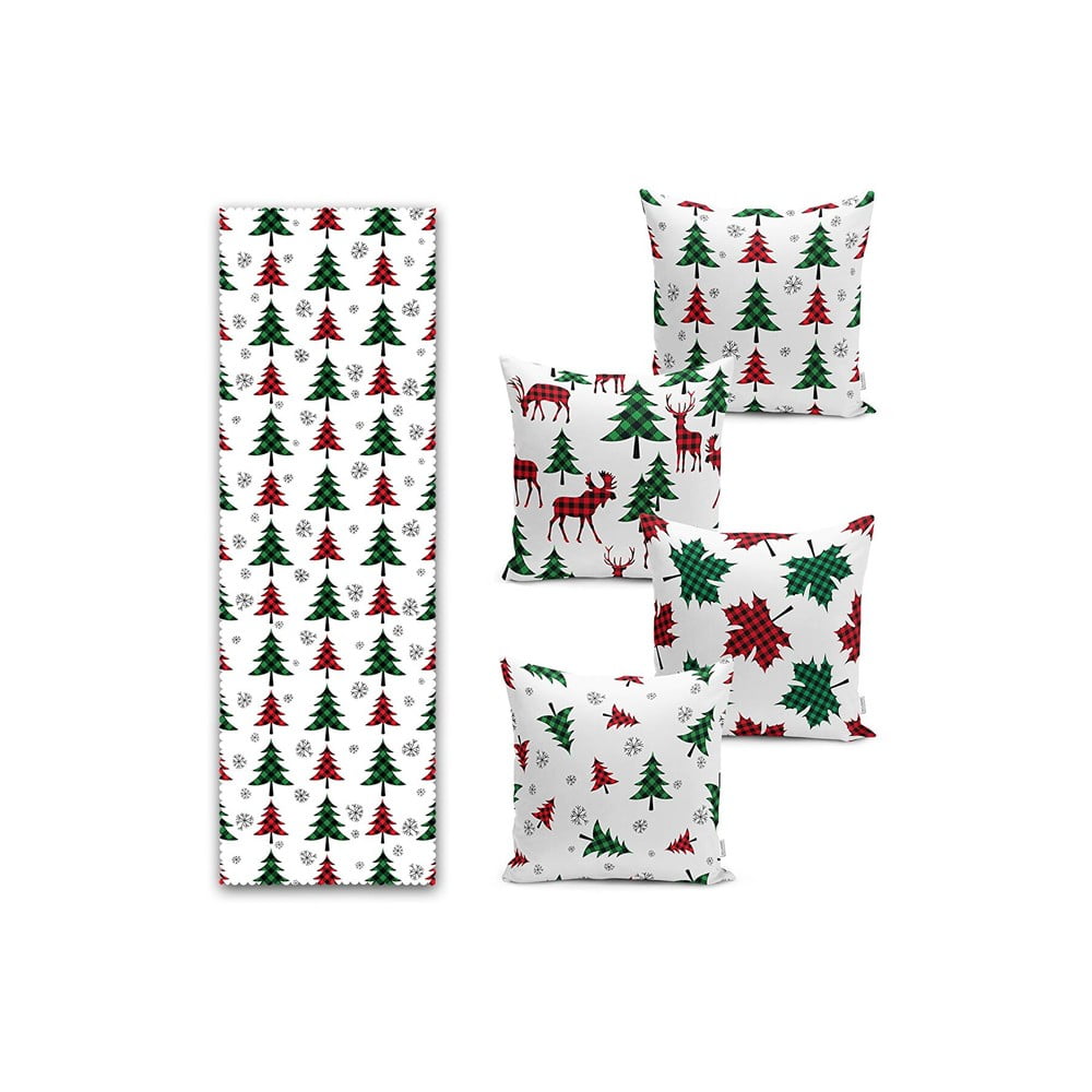 Párnahuzat és asztali futó szett 5 db-os Tartan – Mila Home