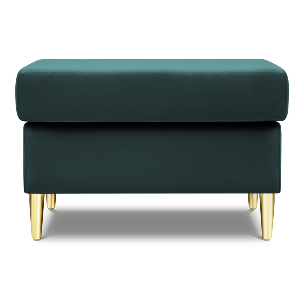 Petróleum színű bársony lábtartó Kyoto – Cosmopolitan Design