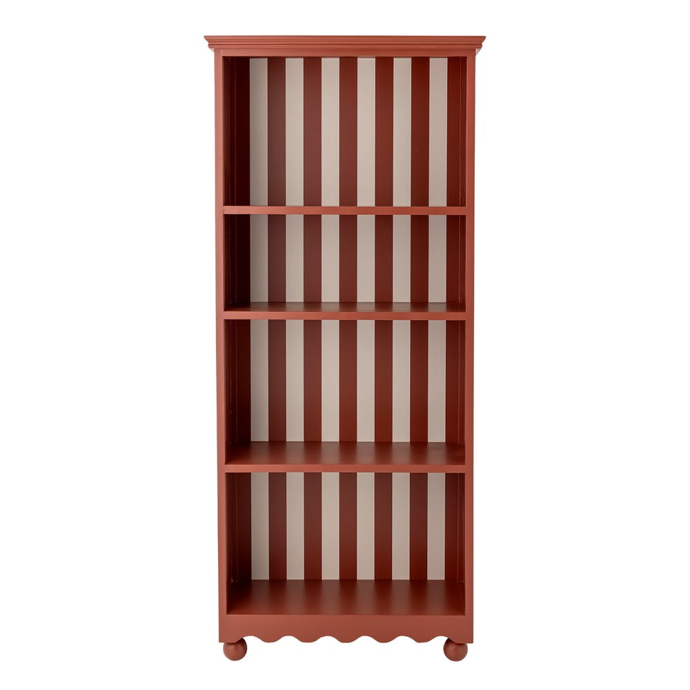 Piros könyvespolc 66x151