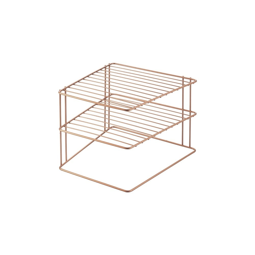 Rézszínű acél kiegészítő polc 25x25 cm Palio – Metaltex