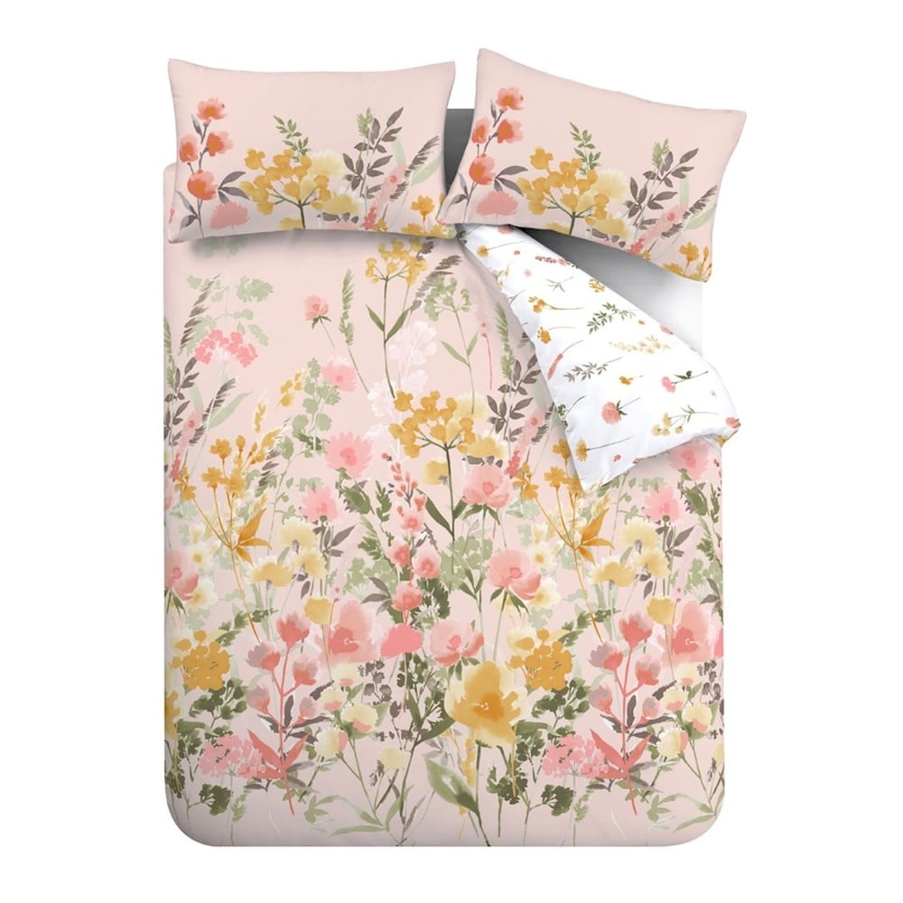 Rózsaszín kétszemélyes ágyneműhuzat 200x200 cm Countryside Floral – Catherine Lansfield