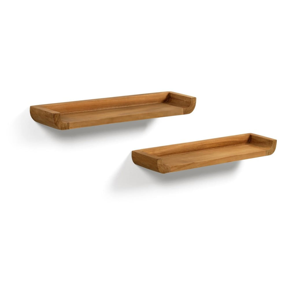 Shamel 2 db-os teakfa fali polc szett - Kave Home