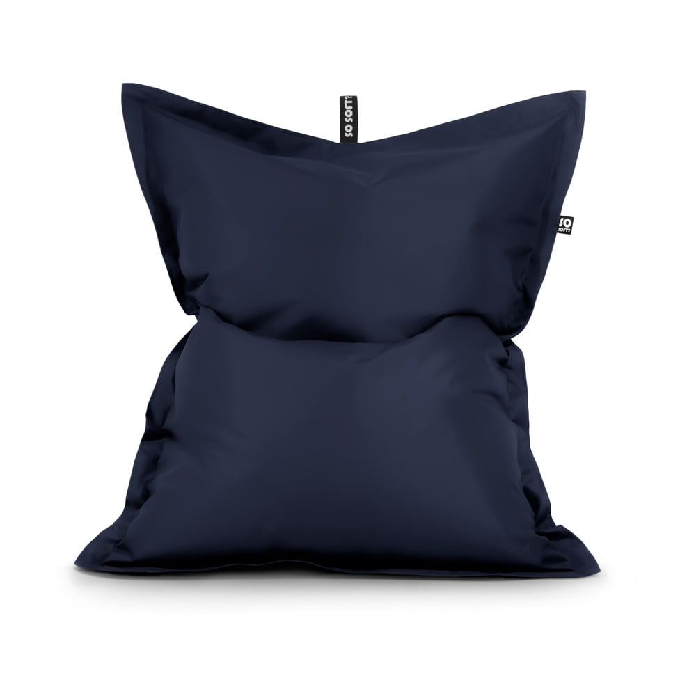 Sötétkék bőrutánzat babzsákfotel Pad XXL – So Soft?