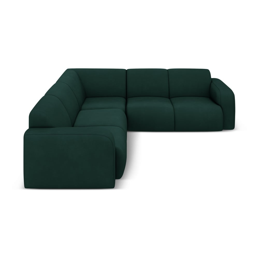 Sötétzöld sarokkanapé (variálható-L alakú) Molino – Micadoni Home