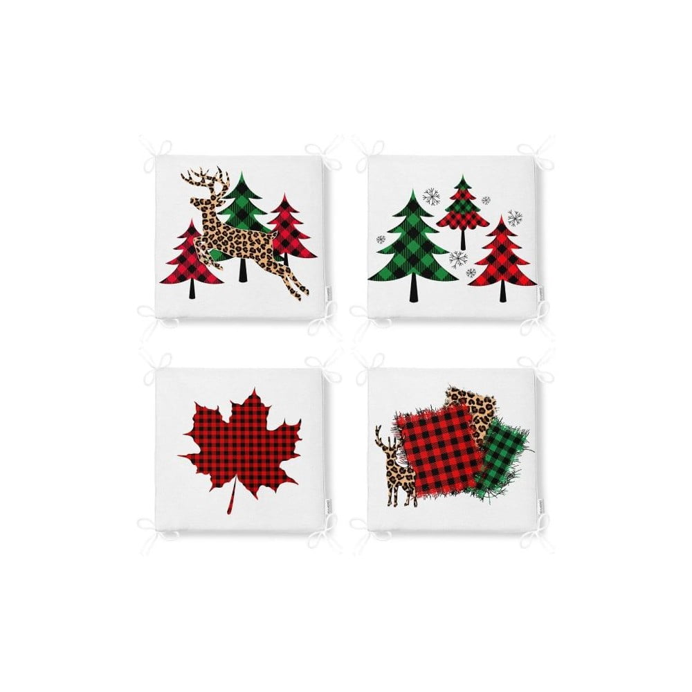Székpárna szett karácsonyi mintával 4 db-os  40x40 cm Tartan – Mila Home