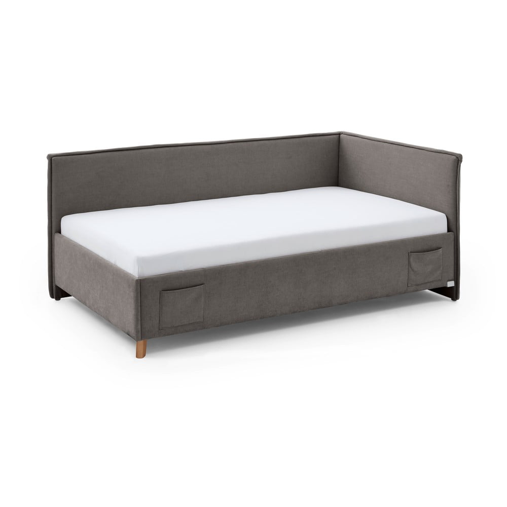 Szürke  ágyneműtartós sarok gyerekágy 140x200 cm Fun – Meise Möbel