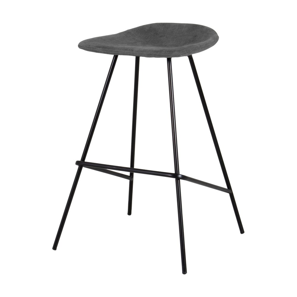 Szürke kordbársony bárszék szett 2 db-os (ülésmagasság 73 cm) Ted – Tenzo
