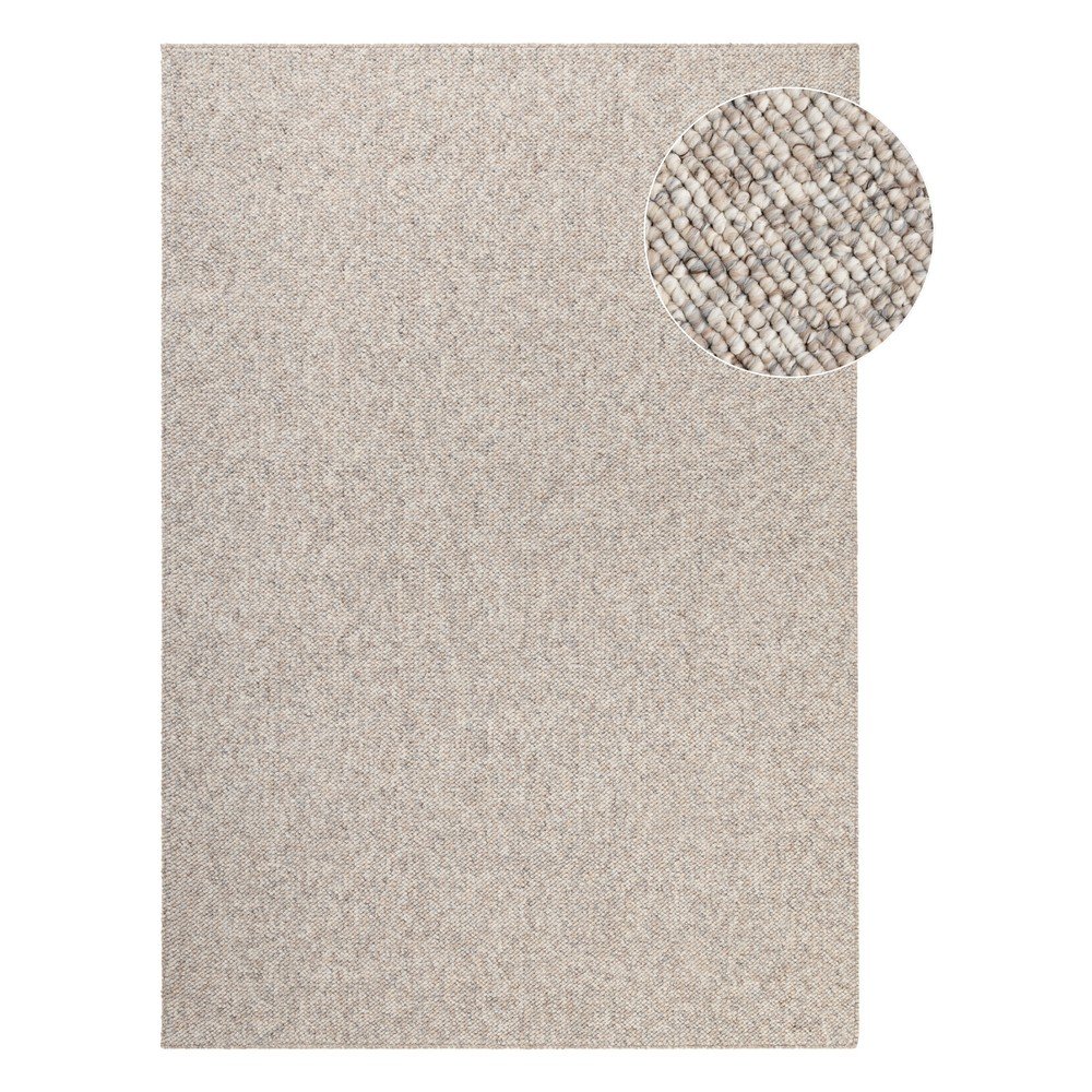 Szürke-krémszínű mosható szőnyeg 80x150 cm Rocco Dark Cream – Elle Decoration