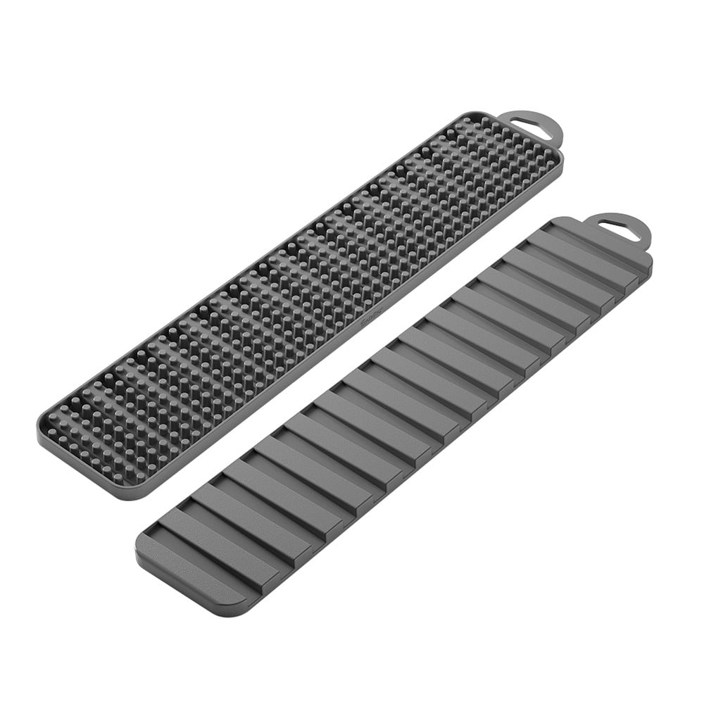 Szürke műanyag edénycsepegtető alátét 42x8 cm Gravity – Metaltex