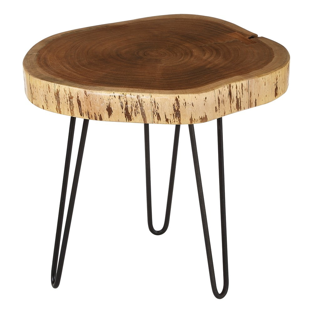 Tárolóasztal akácfa asztallappal 46x48 cm Nandri – Premier Housewares