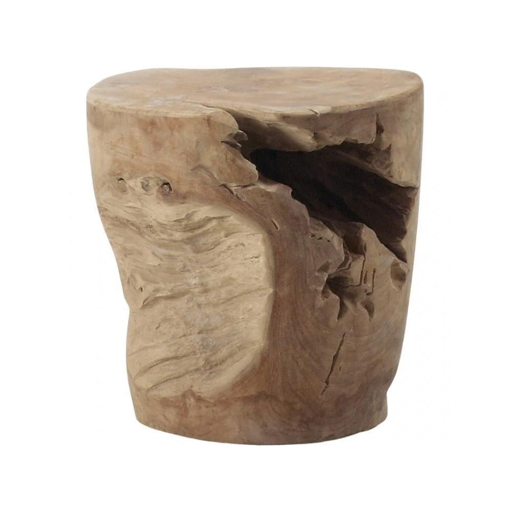 Teakfa kerek tárolóasztal ø 35 cm Tropicana – Kave Home