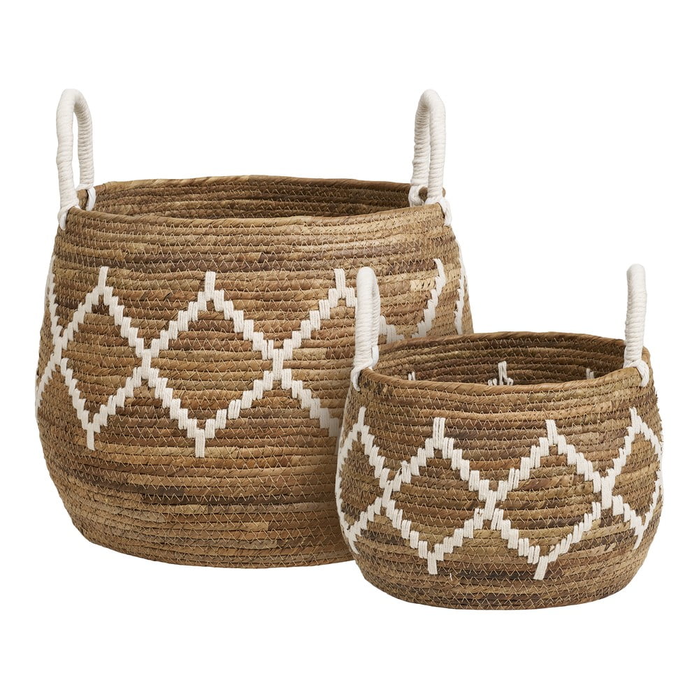 Vesszőfonott tárolókosár szett 2 db-os ø 41x32 cm Altea – House Nordic