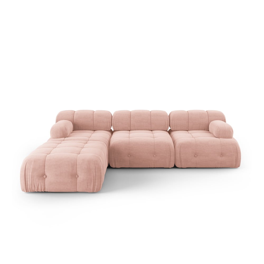 Világos rózsaszín sarokkanapé Ferento – Cosmopolitan Design