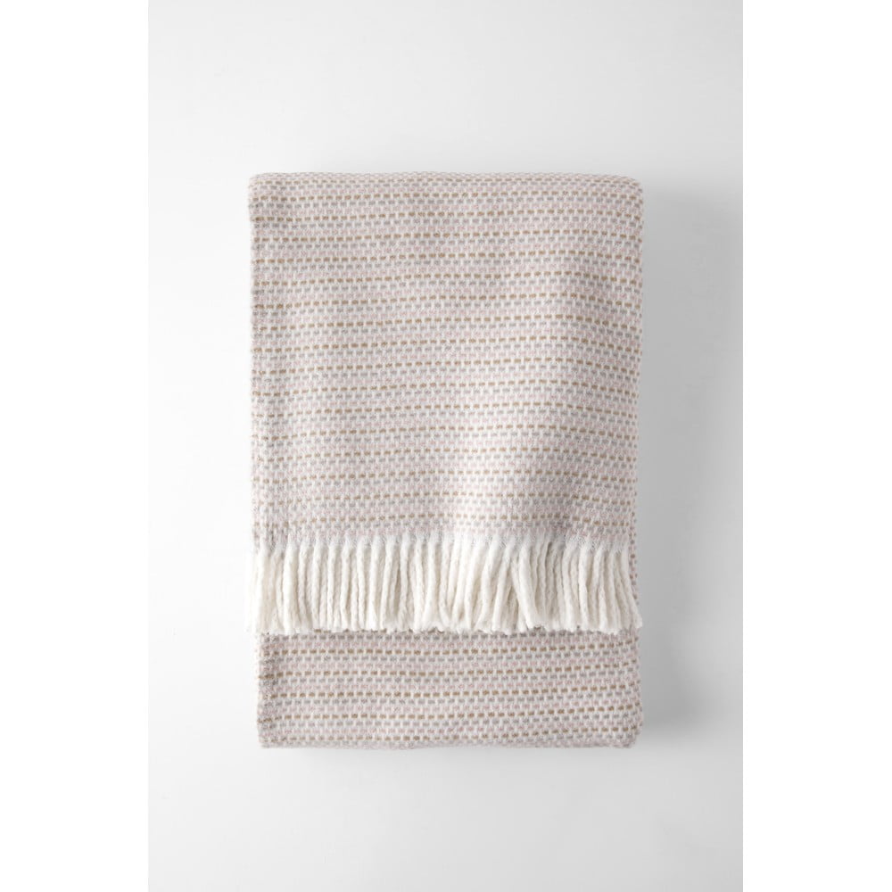 Világosbarna pamutkeverék takaró 140x180 cm Multi-Zen – Euromant