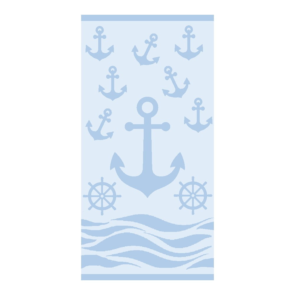 Világoskék frottír pamut strandtörölköző 70x140 cm   Anchor – B.E.S.