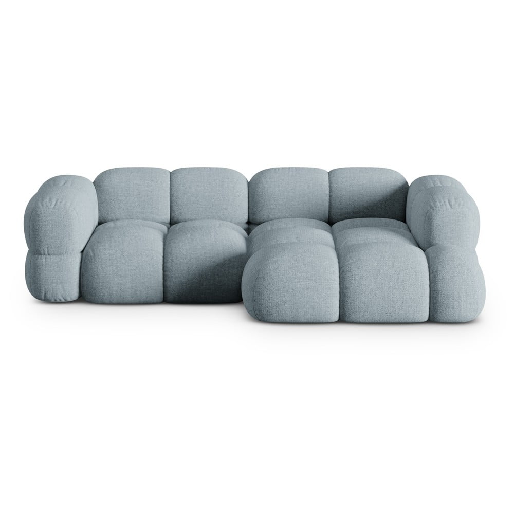 Világoskék sarokkanapé (jobb oldali-heverő résszel) Loretto – Cosmopolitan Design