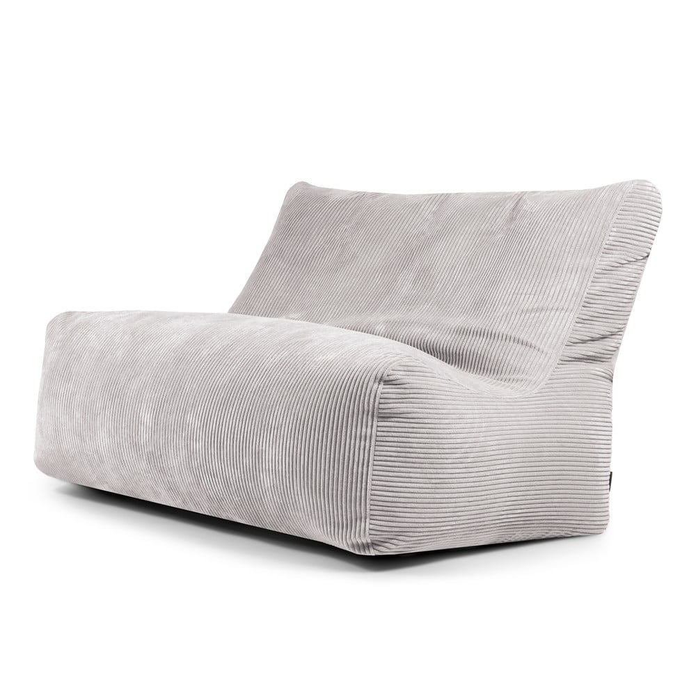 Világosszürke kordbársony babzsákfotel Sofa Seat Lounge – SLOWDOWN