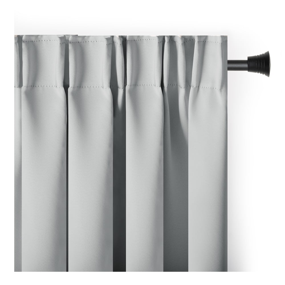 Világosszürke sötétítő termo függöny 140x245 cm Pleat – Restilo