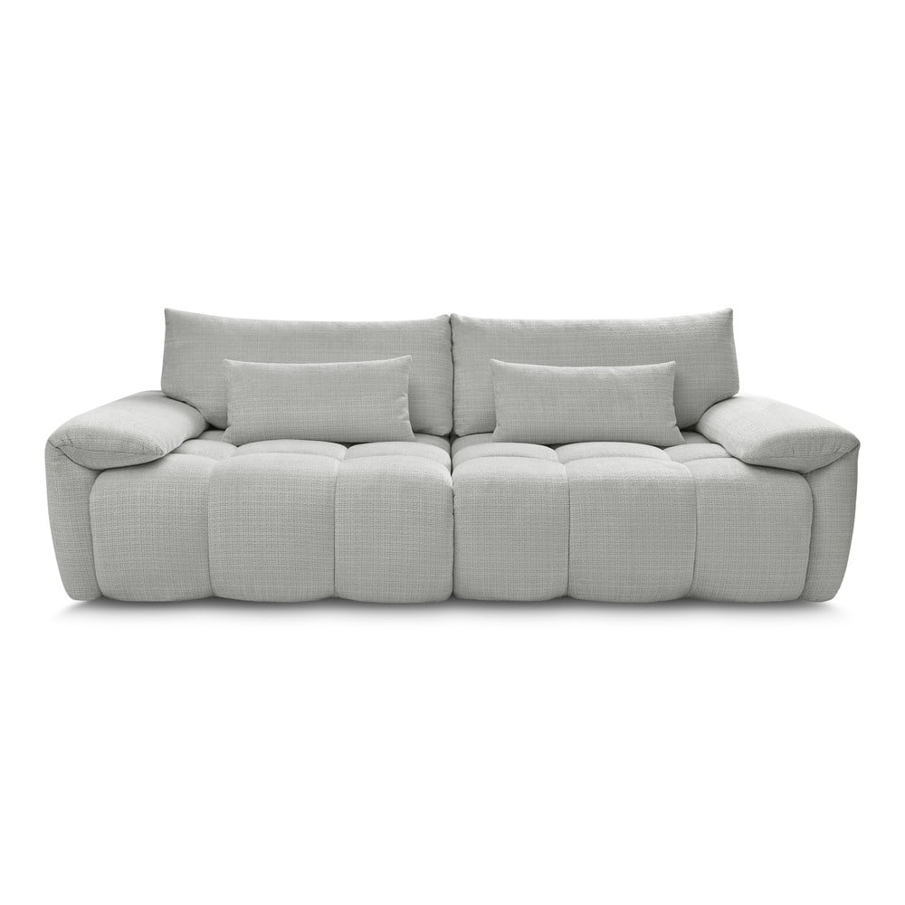 Világosszürke zsenília kanapé 264 cm Ivane – Bobochic Paris